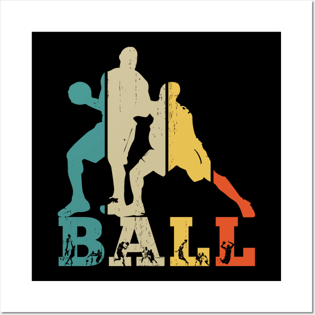 Basketball vintage Wall Art by Transcendexpectation